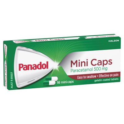 Panadol (Paracetamol) 500mg  Mini Caplets 16