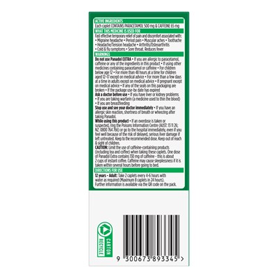 Panadol Extra Opti 500/65Mg Caplets 32