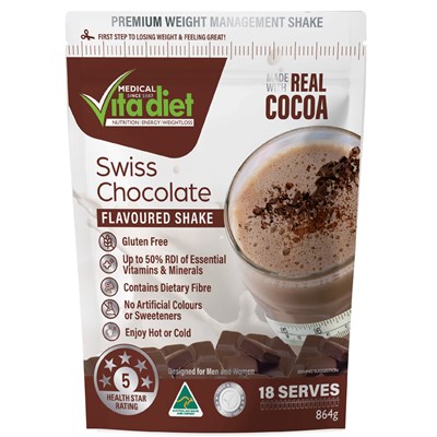 Vita Diet Swiss Chocolate Shake 18 Serve Pouch
