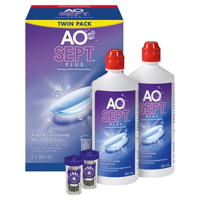 AOSept Plus Contact Lens Solution TWIN Pack