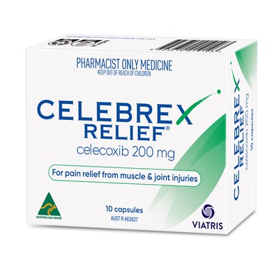 Celebrex Relief (Celecoxib) Pain Relief from Muscle & Joint Injuries 200mg 10 Capsules