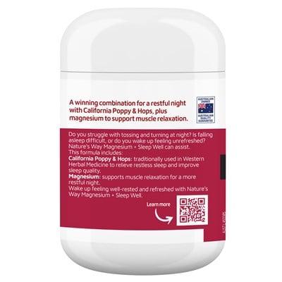 Nature's Way Magnesium + Sleep Well 60 Tablets
