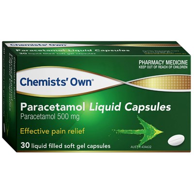 Chemists' Own Paracetamol 500mg Liquid Capsules 30