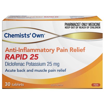 Chemists' Own Anti-inflammatory Rapid Pain Relief (diclofenac) 25mg Tablets 30