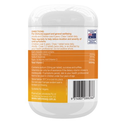 Nature's Way Vitamin C 500mg 320 Tablets