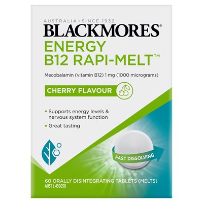Blackmores Energy B12 Rapi-Melt™ 60 Melts