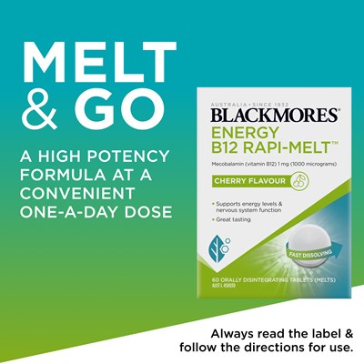 Blackmores Energy B12 Rapi-Melt™ 60 Melts