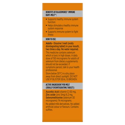 Blackmores Immune Rapi-Melt 60 Melts