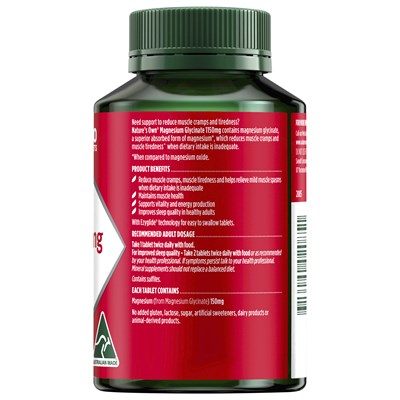 Nature's Own Magnesium Glycinate 1150mg 120 Tablets