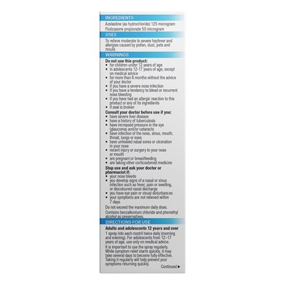 ApoHealth Allergy & Hayfever Nasal Spray 120 Metered Sprays 17mL