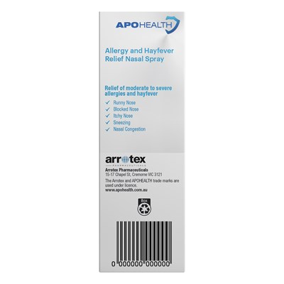 ApoHealth Allergy & Hayfever Nasal Spray 120 Metered Sprays 17mL