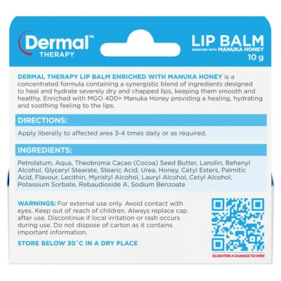 Dermal Therapy Lip Balm Manuka Honey 10g