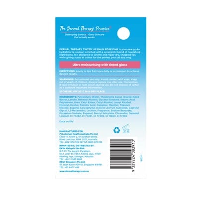 Dermal Therapy Tinted Lip Balm Rose Pink 8g