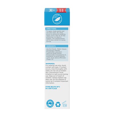 Dermal Therapy Sweat Control Roll On  Lotion 60mL