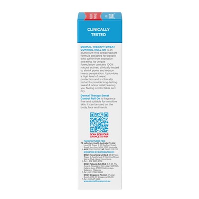 Dermal Therapy Sweat Control Roll On  Lotion 60mL
