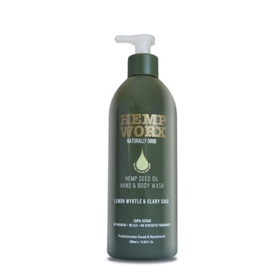 Hemp Worx Lemon Myrtle & Clary Sage Body Wash 500mL