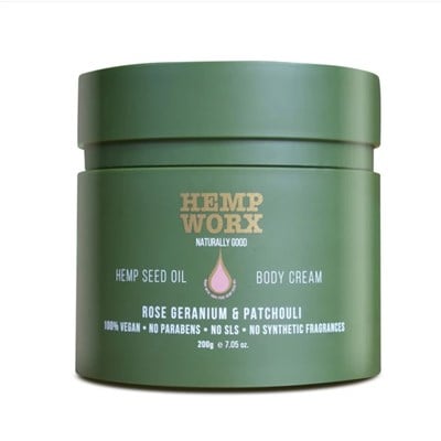 Hemp Worx Rose Geranium & Patchouli Body Cream 200g