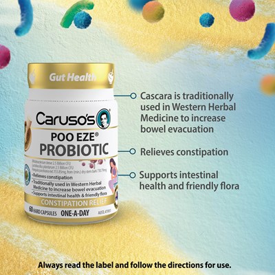 Caruso's Poo Eze Probiotic 60 Capsules