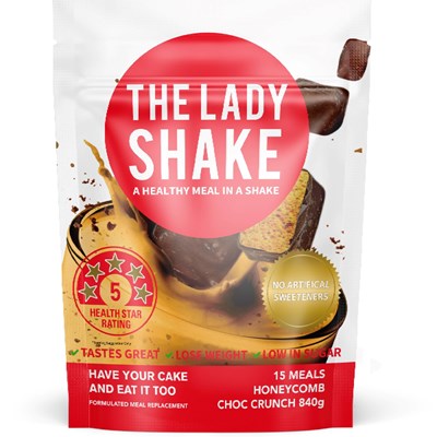 The Lady Shake Honeycomb Choc Crunch 840g