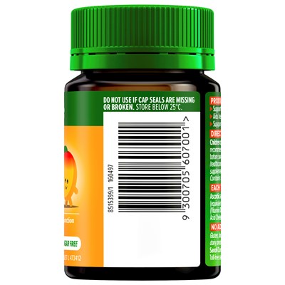 Cenovis Kids Chewable Triple Action Vit C, D & Zinc 60 Tablets