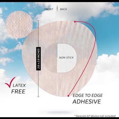Air Patches for Dexcom G7 & Stelo CGM Beige 20 Pack