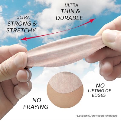 Air Patches for Dexcom G7 & Stelo CGM Beige 20 Pack