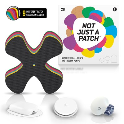 X-Patches for Freestyle Libre 1 & 2, Medtronic, Omnipod and Lingo Multicolour 20 Pack