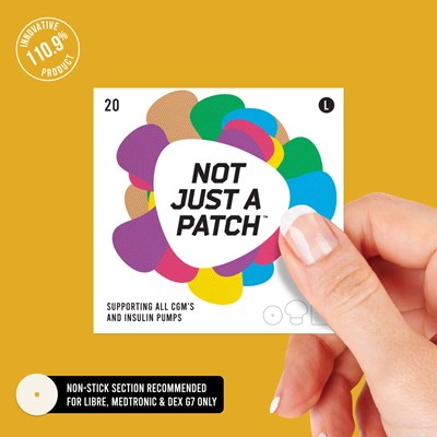 X-Patches for Freestyle Libre 1 & 2, Medtronic, Omnipod and Lingo Multicolour 20 Pack