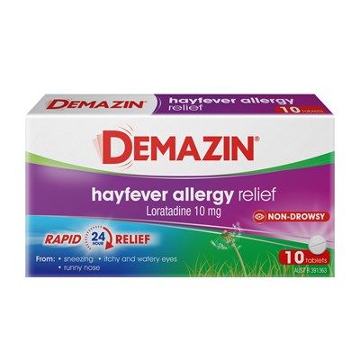 Demazin Hayfever Allergy Relief Non-Drowsy 10 Tablets