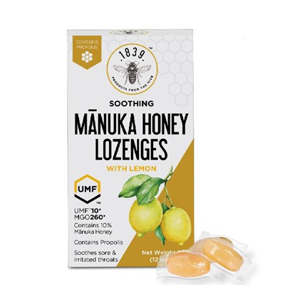 1839 UMF 10+ Manuka Honey Lozenges with Lemon 12 Pack