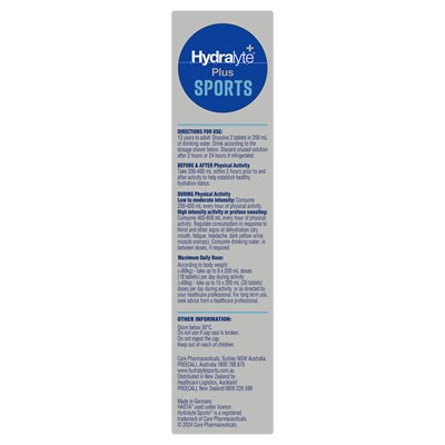 Hydralyte Plus Sport Blueberry Blast Effervescent Tablets