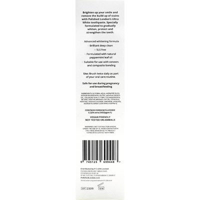 Polished London Ultra Whitening Toothpaste 100mL