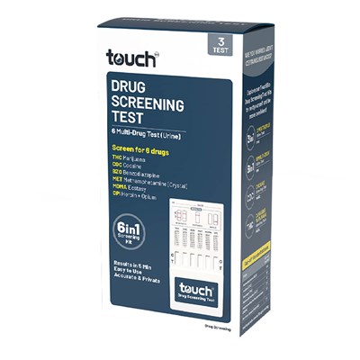 TouchBio 6 Multi-Drug Screening Test (Urine)  3 Tests