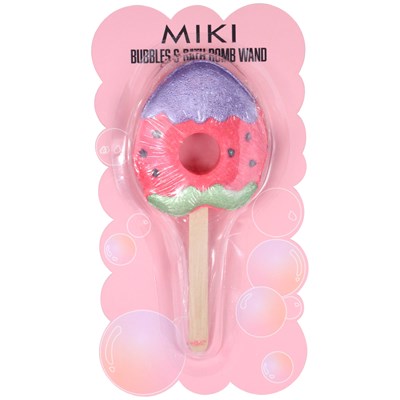 MIKI Bubbles & Bath Bomb Wand Strawberry