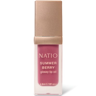 Natio Glossy Lip Oil Summer Berry 4.8mL