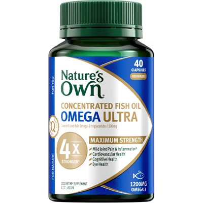 Nature's Own Concentrated Fish Oil Omega Ultra Maximum Strength 40 Capsules