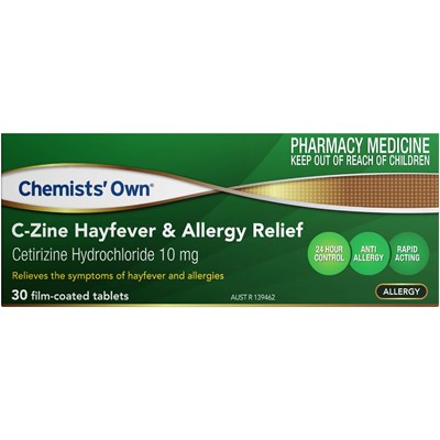 Chemists' Own C-Zine Hayfever & Allergy Relief 30 Tablets