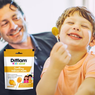 Difflam Kids Soothing Throat Pops Manuka Honey 10 Lollipops
