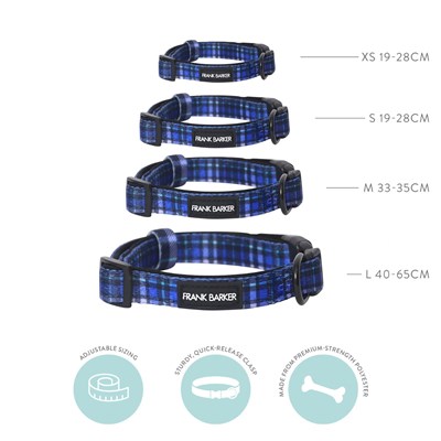 Frank Barker Blue Plaid Collar M