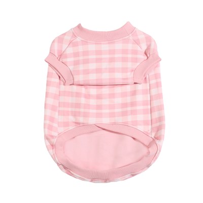 Frank Barker Velvet Lined Pink Gingham Coat Medium