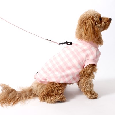 Frank Barker Velvet Lined Pink Gingham Coat Medium